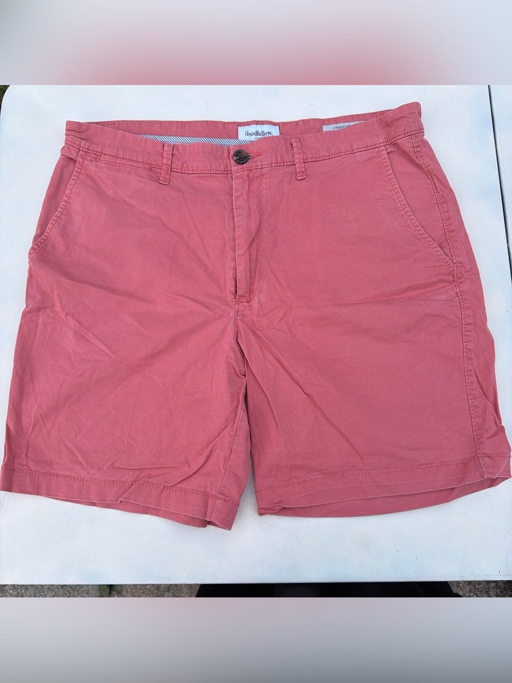 Goodfellow & Co Men's Coral Pink Flat-Front Chino Shorts